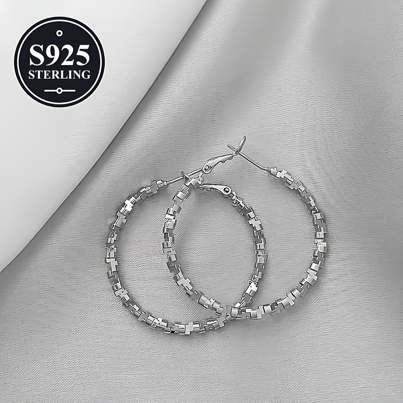 Women's Hypoallergenic Irregular Large Hoop Earrings, Minimalist Style